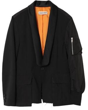 Undercover Shawl-Lapel Bomber Jacket - Black