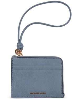 Michael Kors Pebbled Leather Wristlet - Blue