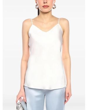 Karl Lagerfeld Vネック トップ - ホワイト