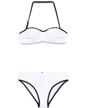 Giorgio Armani Bikini Mit Logo-Print - Weiß