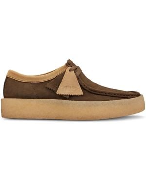 Clarks Wallabee Cup "Dark Nubuck" Trainers - Brown