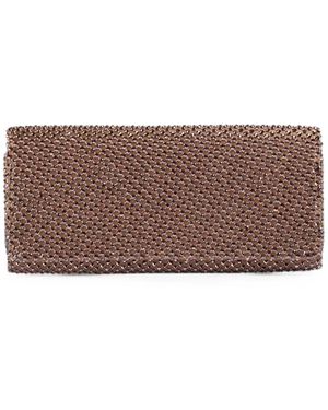 Le Silla Bolso De Mano Gilda Con Aplique De Cristales - Marrón