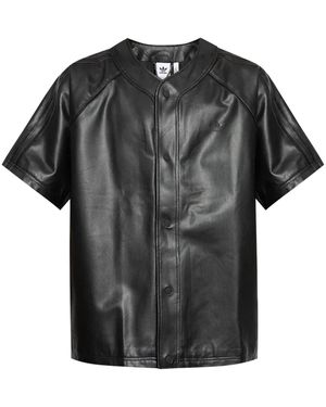 adidas Faux-Leather Shirt - Black