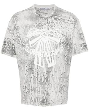 Acne Studios Plaster-Print T-Shirt - White