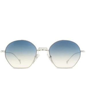 Eyepetizer Royale Round-Frame Sunglasses - Blue