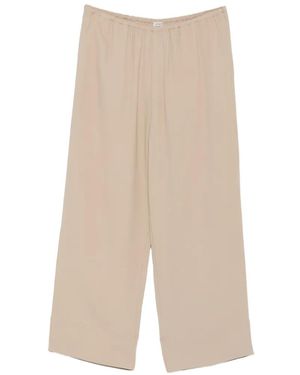 TOTEME Elasticated-Waistband Pants - Natural