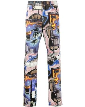 DIESEL D-Kras Graphic Print Jeans - Blue