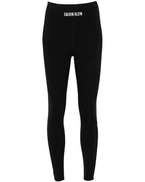 Calvin Klein Logo-Print Performance Leggings - Black