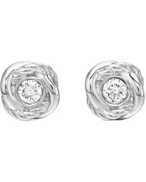 David Yurman 18Kt Infinity Weißgoldohrstecker Mit Einem Diamanten 6,8Mm - Mettallic