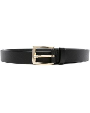 D4.0 Buckle-fastening Saffiano-leather Belt - Black