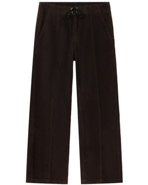 GIMAGUAS Lewis Lace-Up Corduroy Trousers - Black