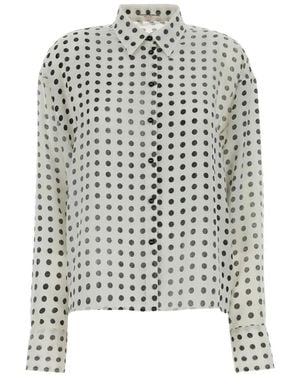 Ermanno Scervino Polka-Dot Silk Shirt - White