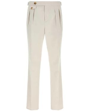 Brunello Cucinelli Pleated Trousers - White