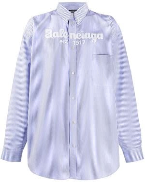 Balenciaga Est. 1917 Embroidered Shirt - Blue