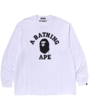 A Bathing Ape Sweatshirt mit Logo-Print - Blau