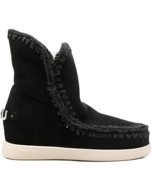 Mou Suede Ankle Boots - Black