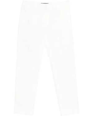 Weekend by Maxmara Cropped Cigarette Trousers - White