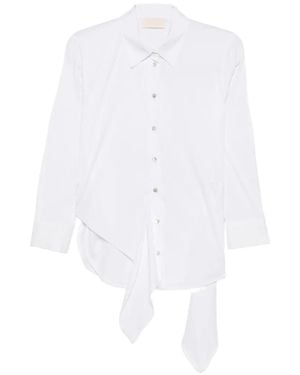 iBlues Tie-Waist Button-Down Shirt - White