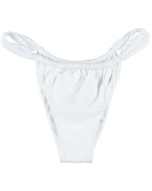 BELAMER Lara Ruched Bikini Bottom - White