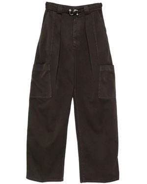 Sportmax Pleated Wide-Leg Jeans - White