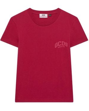 Gcds Camiseta Con Logo Estampado - Rojo