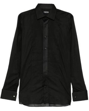 Tom Ford Pleated Evening Shirt - Black