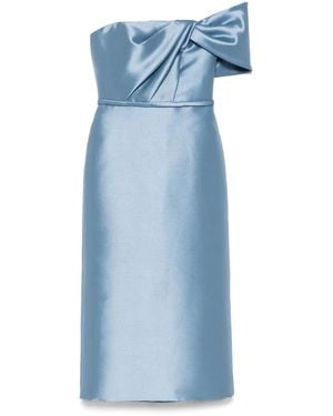 Amsale Vestido de cóctel con lazo - Azul