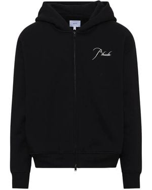 Rhude Sudadera Classique Con Capucha Y Logo Bordado - Negro