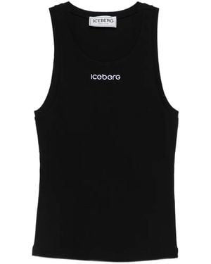 Iceberg Logo Tank Top - Black