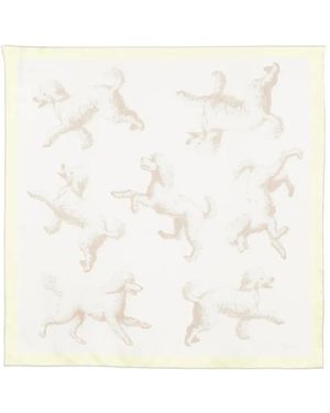 Jacquemus Foulard Le Grand Foulard Caniche En Soie - Blanc