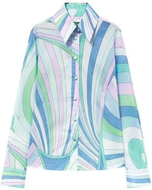 Emilio Pucci Long Sleeve Shirt - Blu