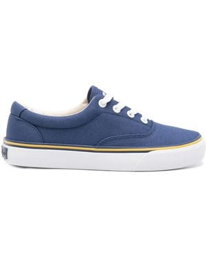 Polo Ralph Lauren Round-Toe Canvas Trainers - Blue