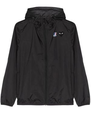 COMME DES GARÇONS PLAY X K-Way Zipped Hooded Jacket - Black
