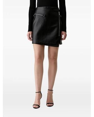 KARL LAGERFELD Zip-Detail Asymmetric Skirt - Black