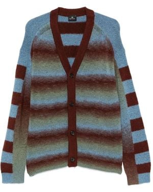 Paul Smith Stripe Cardigan - Blue