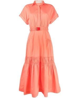 Silvia Tcherassi Kareli Belted-Waist Shirt Dress - Pink