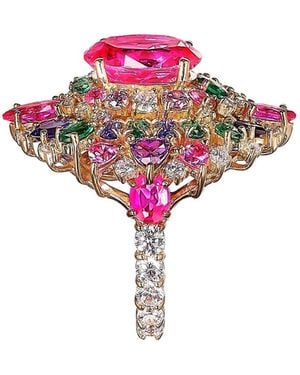 Anabela Chan 18K Vermeil Peacock Mirage Sapphire Ring - Pink