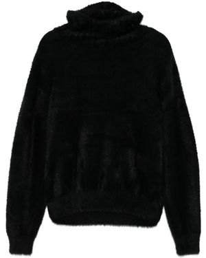 Charles Jeffrey Fluffy Ears Balaclava Jumper - Black