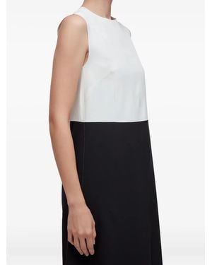 Osklen Bi-Colour Sleeveless Midi Dress - White