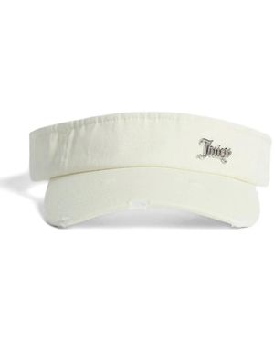 Juicy Couture Visière En Jean À Effet Usé - White