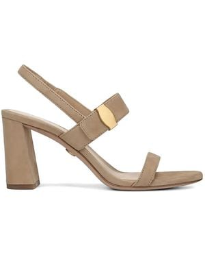 Veronica Beard Genetta Buckle Strap Sandals - Natural