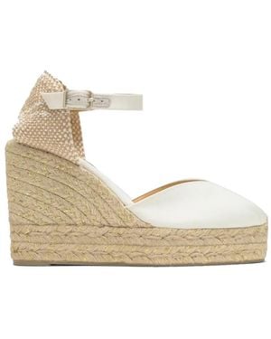Castañer Platform Ankle Strap Espadrilles - Natural