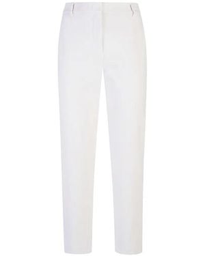 Eleventy Tapered Cropped Pants - White