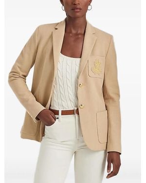 Ralph Lauren Embroidered Blazer - Natural