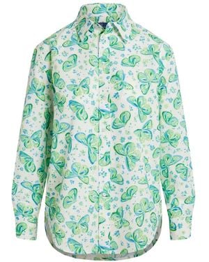 Polo Ralph Lauren Butterfly-Print Shirt - Blue