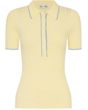 Anna Quan Gestricktes Poloshirt - Gelb