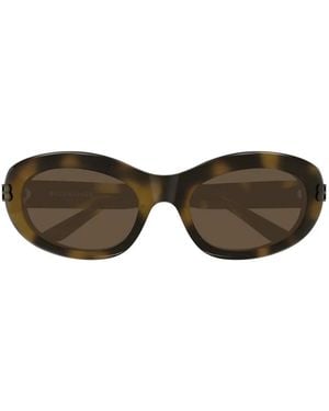 Balenciaga Occhiali Da Sole Con Logo - Marrone