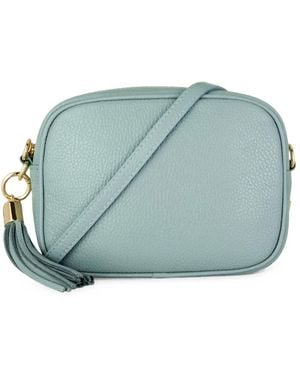 Apatchy London The Tassel Leather Crossbody Bag - Blue