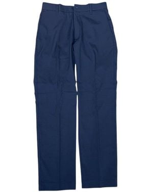 Calvin Klein Textured Straight-Leg Trousers - Blue