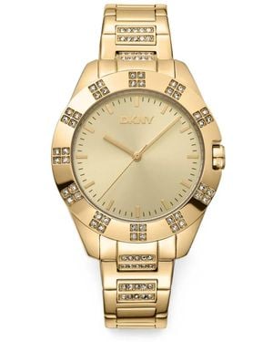DKNY Crystal-Embellished 36Mm Watch - Metallic